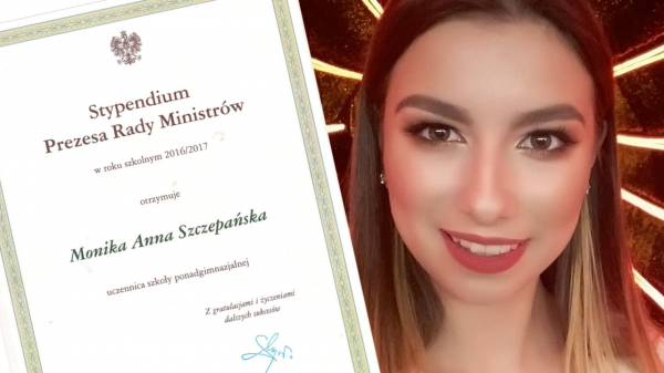 Monika Szczepańska również ze stypendium PRM